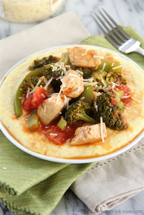 Chicken Cacciatore Over Creamy Parmesan Polenta Eat Drink Love