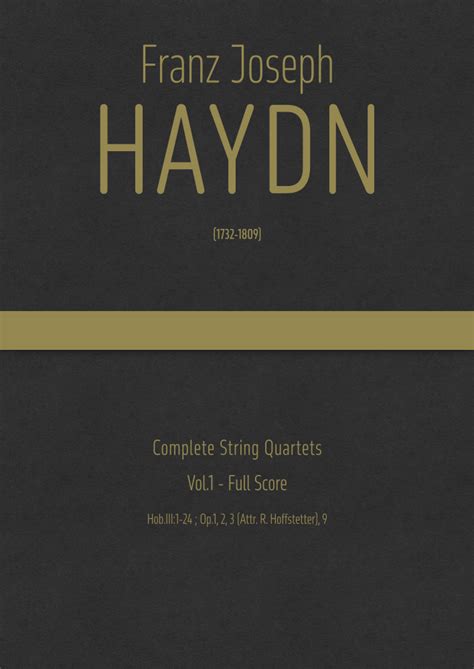 Haydn Complete String Quartets Volume I Hob Iii Op