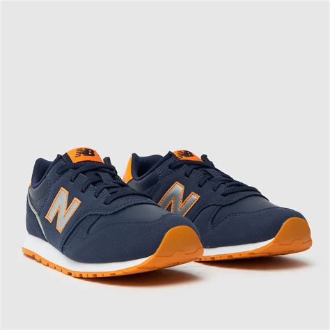 Kids Boys Junior Navy And Gold New Balance 373 Trainers Schuh