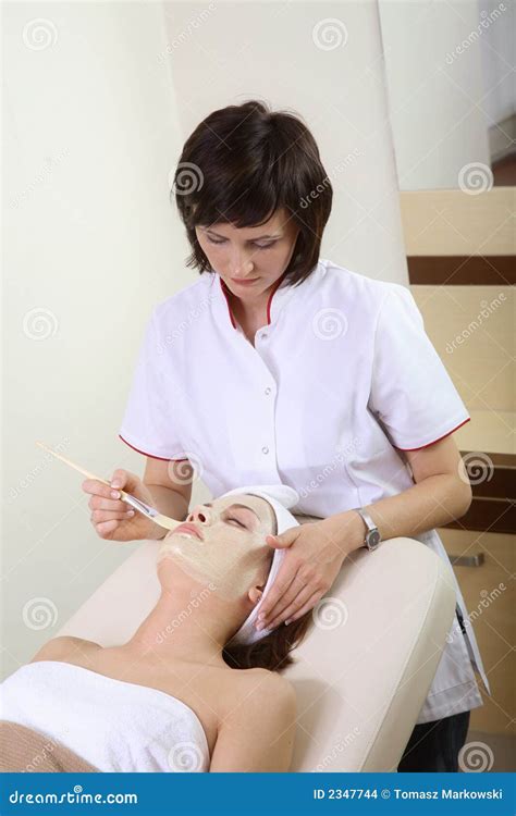 Beautician at work stock photo. Image of cleanse, cream - 2347744