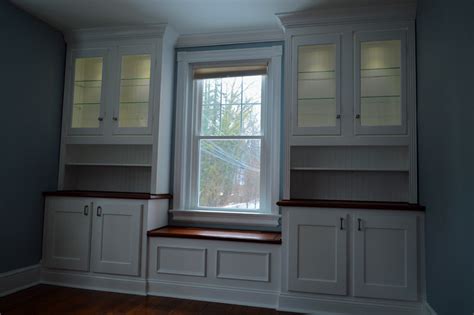 Built In Cabinets With Window Seat Transitional Dining Room