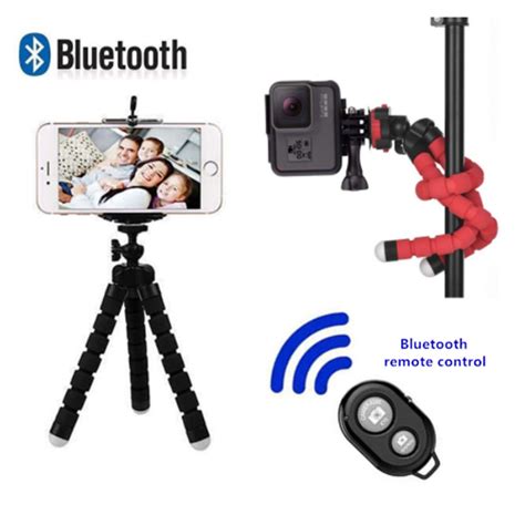 Bluetooth uzaktan Mini Tripod taşınabilir esnek sünger ahtapot standı