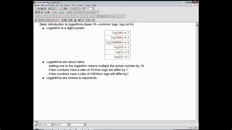 Basic Intro To Base 10 Logarithms Youtube