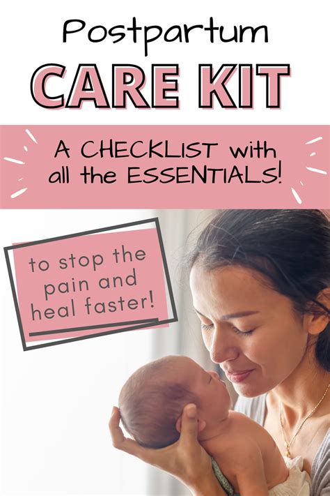 Postpartum Care Kit Checklist Postpartum Care Kit Postpartum Care