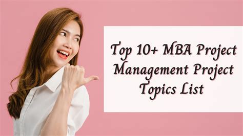 Latest Mba Project Management Topics List Mba Projects Youtube