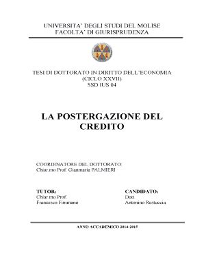 Compilabile Online Road Unimol UNIVERSITA DEGLI STUDI DEL MOLISE Road