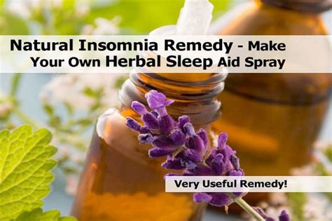 Natural Insomnia Remedy Make Your Own Herbal Sleep Aid Spray