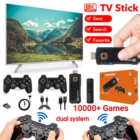 M8 64G X8 Game Stick pour Android 10000 jeux vidéo rétro consoles