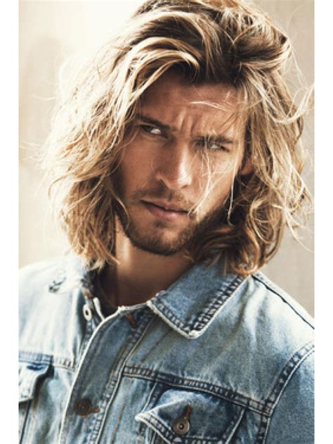 Blonde Men S Wavy Long Hair Wigs Capless New Style