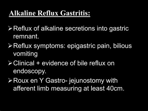 Surgical complications of Gastrectomy | PPT