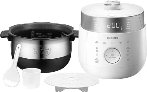 CUCKOO CRP LHTR0609FW Small Stainless Steel Rice Cooker 6 Cup Uncooked