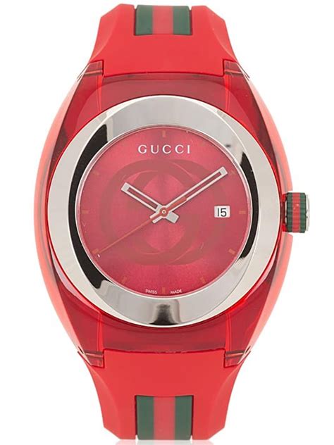 Buy Gucci Sync Xxl Red Rubber Unisex Watch Ya137103 Online At Lowest Price In India 54011881