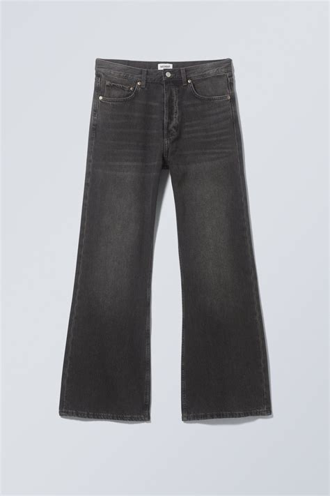 Time Loose Bootcut Jeans Anthracite Black Weekday