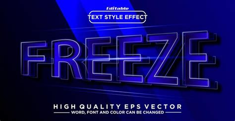 Premium Vector Editable Text Effect Freeze Text Style Theme