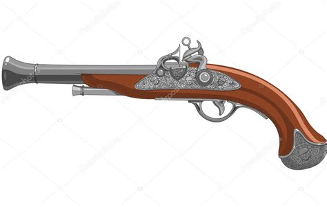 Pirate Gun — Stock Vector © Dazdraperma #12151329