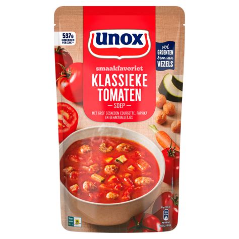 Unox Soep In Zak Klassieke Tomatensoep Per Stazak 570 Ml