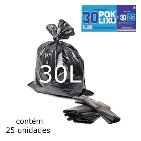 Saco De Lixo Preto Litros Unidades