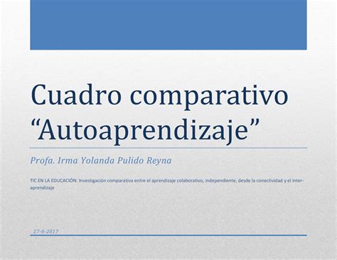 Cuadro Comparativo Autoaprendizaje By Irma Pulido Flipsnack