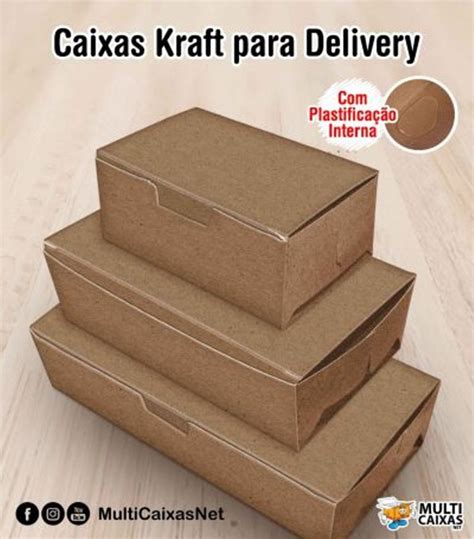 Embalagem Kraft Delivery C Plastifica O Interna Elo