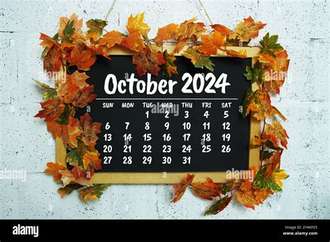 October 2024 Calendar Hi Res Stock Photography And Images Alamy