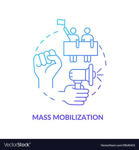 Mass Mobilization Concept Icon Royalty Free Vector Image