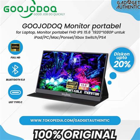 Jual Goojodoq Fhd P Portable Monitor For Office Gaming