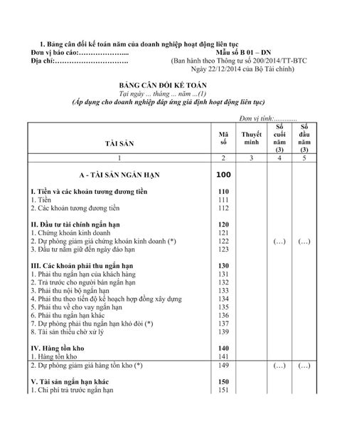 Bảng Cân đối Kế Toán Cách Phân Tích Lập And Mẫu Mới Nhất 2024