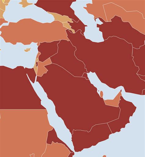 Press Freedom In The Middle East By Reporters Without Borders 2022 Green🟩good Yellow🟨