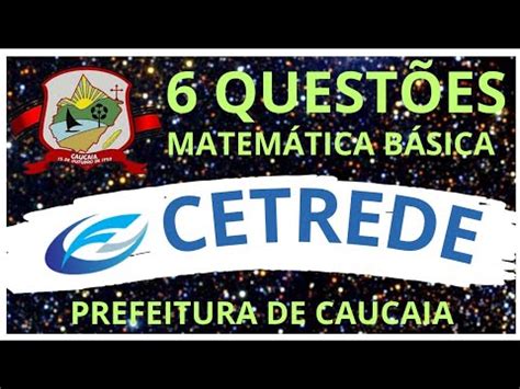 CETREDE SIMULADO DE MATEMÁTICA PARA CAUCAIA RESOLVE cetrede