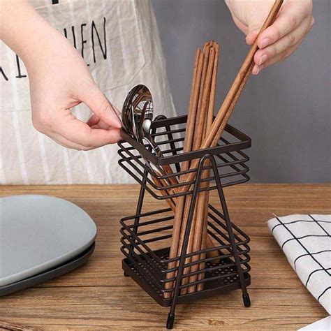 Kitchen Hollow Chopstick Barrel To Drain Water Place Bowls And