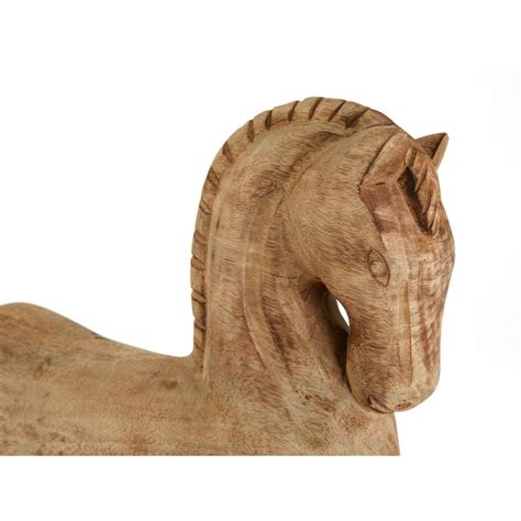 Natural Wood Horse Sculpture Decor Sculptures And Ornaments Eclectic