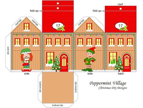 25 Casas De Navidad De Bricolaje Imprimibles Para Regalos De Adviento