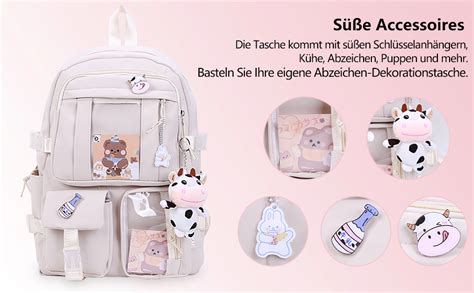 Qoco Kawaii Sac Dos Avec Pendentif Kawaii Et Accessoires Joli