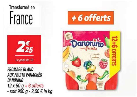 Promo Fromage Blanc Aux Fruits Panach S Danonino Chez Netto Icatalogue Fr