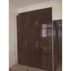 Plastic 2 Doors PVC Laminated Wardrobe With Locker At 1100 Sq Ft In