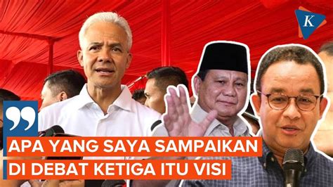 Ganjar Bantah Jokowi Yang Sebut Capres Saling Serang Saat Debat YouTube