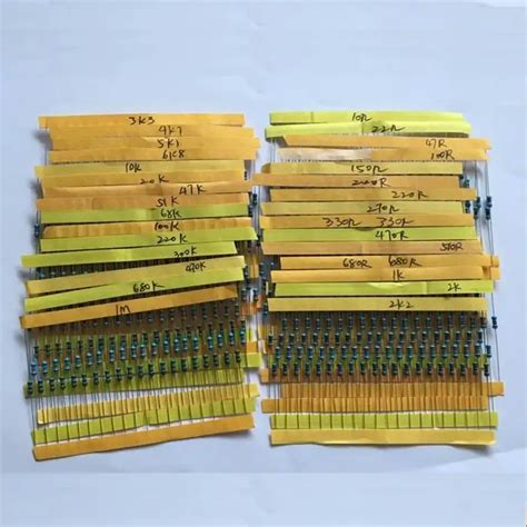 Pcs Values Pcs Each Value Metal Film Resistor Pack W