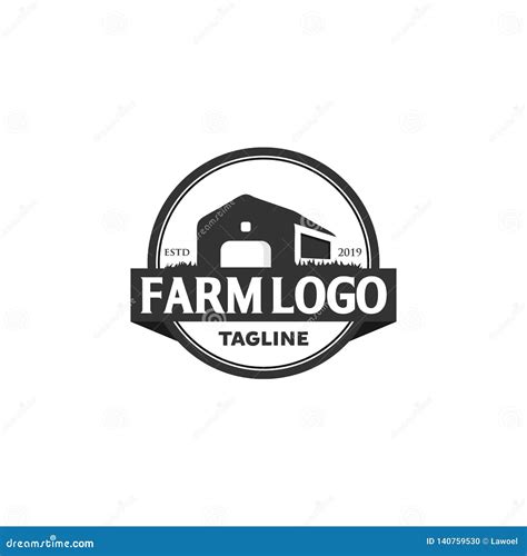 Vintage Farm Logo Design Vector Illustration 140759530