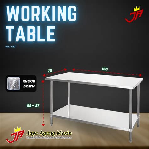 Jual Meja Dapur Stainless GETRA S S WORKING TABLE WK SERIES WK 120