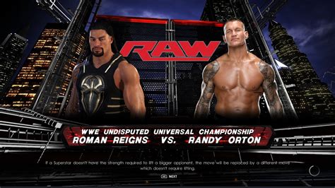 Roman Reigns Vs Randy Orton WWE Undisputed Championship RAW YouTube