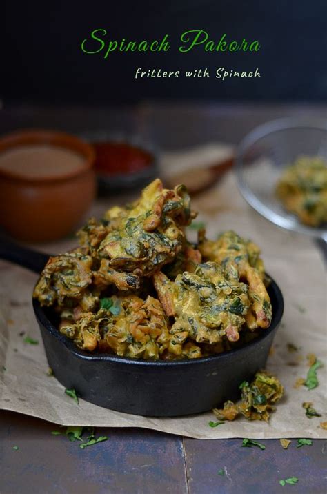 Spinach Pakora Spinach Fritters In Fritters Spinach Cooking