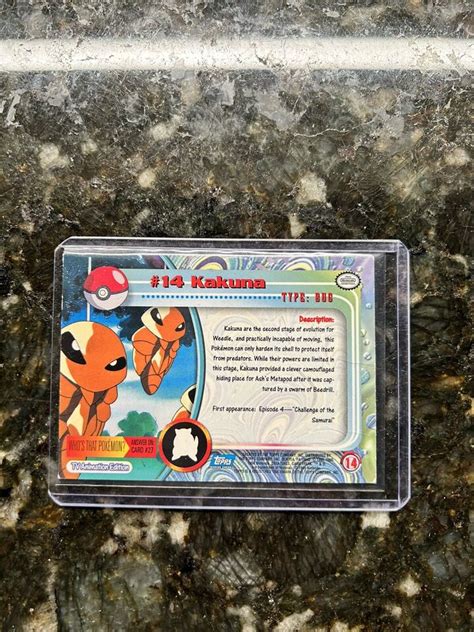 Pokemon Topps TV Animation 14 Kakuna Holo Foil Card EBay