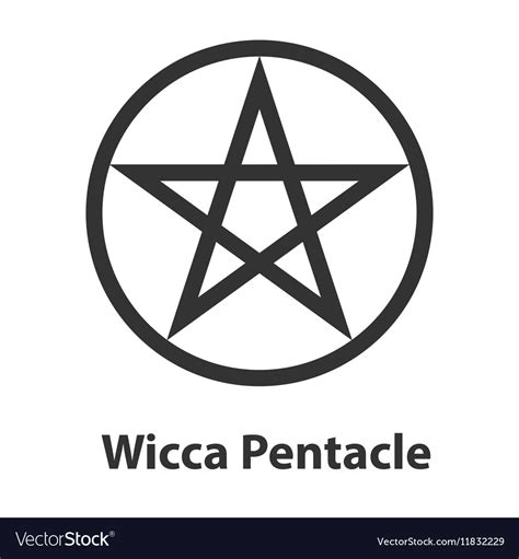 Icon Of Pentacle Or Pentagram Symbol Wicca Vector Image