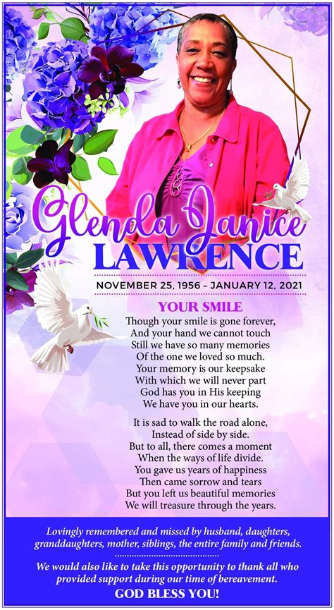 Glenda Lawrence Obituary 2022 Hamilton Bermuda The Royal Gazette