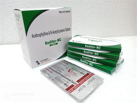 Acebrophylline 100mg N Acetylcysteine 600MG TAB At Rs 220 Stripe N