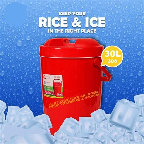 Rice Bucket Litre Tong Nasi Ice Bucket Cooler Box Ice Box