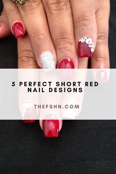 5 Perfect Short Red Nail Designs The Fshn