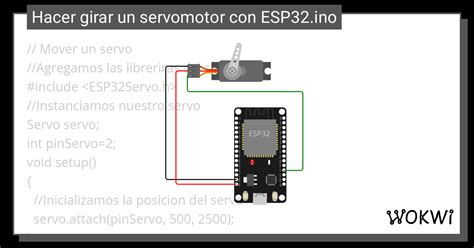 Práctica 7 Mover Un Servomotor Wokwi Esp32 Stm32 Arduino Simulator