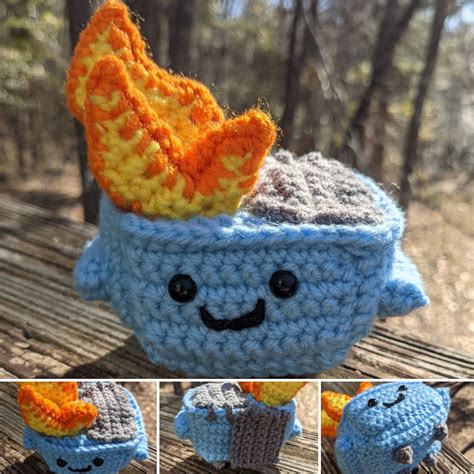 I Made A Cute Little Dumpster Fire Ramigurumi