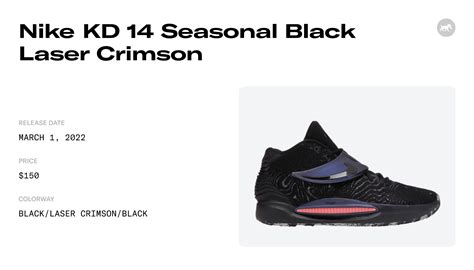 Nike KD 14 Seasonal Black Laser Crimson - DC9379-001